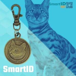 Placa gato metalica QR historia digital